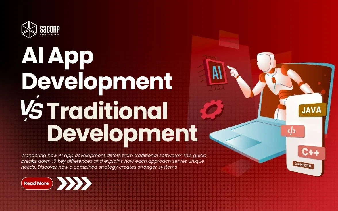 AI App Development vs. Traditional App Development: Top 15 Key Differences & Future Outlook