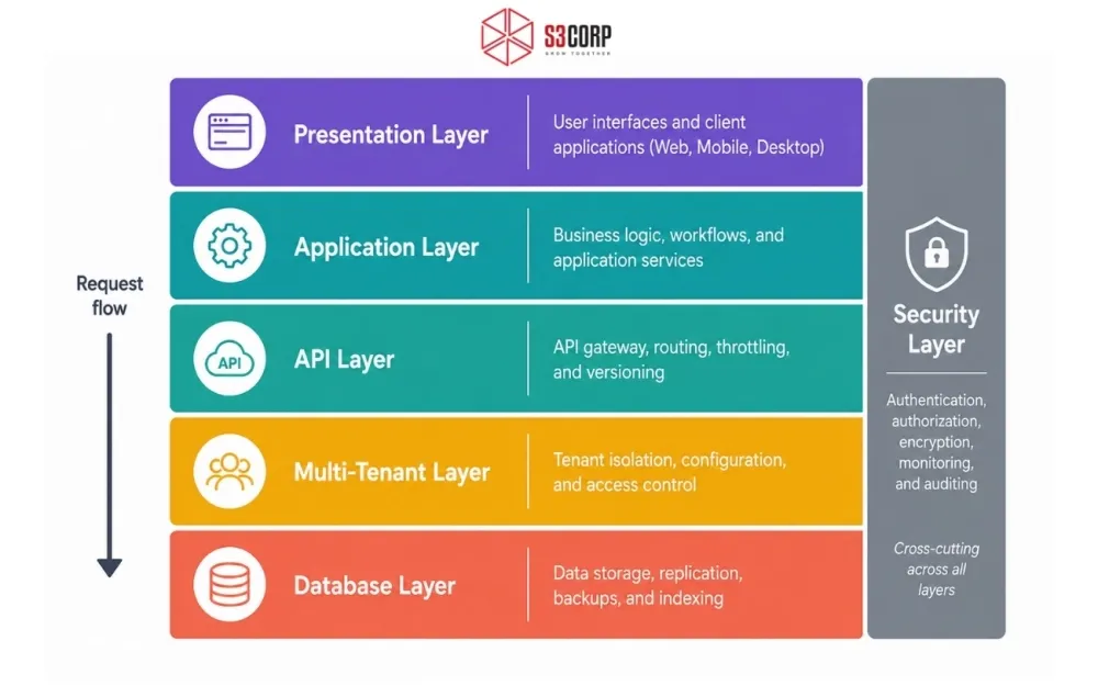6-Layer SaaS Architecture Stack
