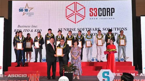 S3Corp. Honored in Vietnam’s Top 50+10 Leading IT Companies 2018